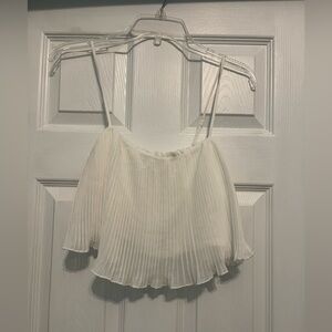 Princess Polly White Ruffled Crop Top